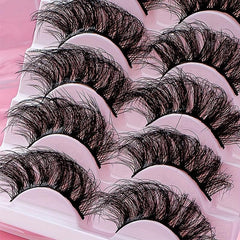 5 Pairs 22mm Fishtail False Eyelashes Multilayered Fluffy Curly