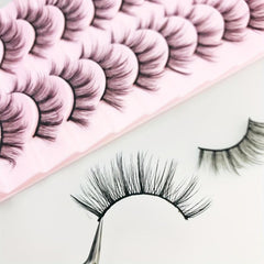 10 Pairs Faux Mink Eyelashes Reusable False Eyelashes For Beginners