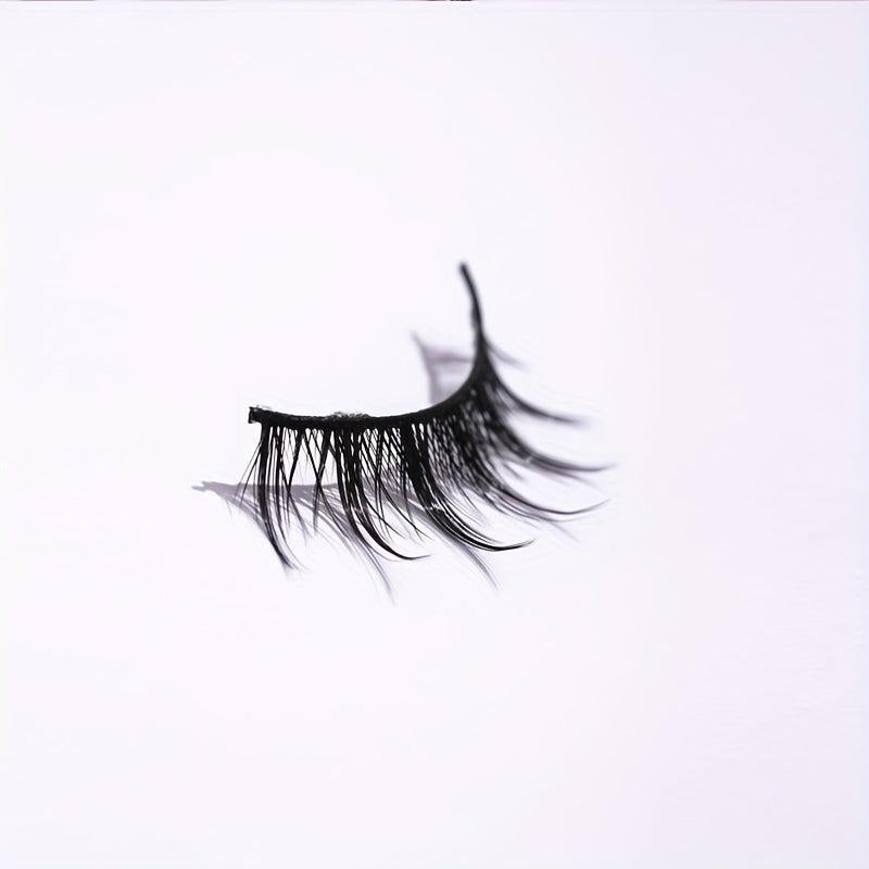 7 Pairs Natural Look Manga Anime False Eyelashes 13mm Curly Wispy Fluffy Lashes