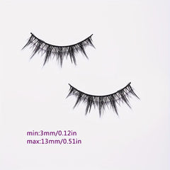 7 Pairs Natural Look Manga Anime False Eyelashes 13mm Curly Wispy Fluffy Lashes