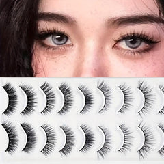 10 Pairs 3D Natural Thick False Eyelashes Daily Makeup