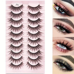 10 Pairs 3D Natural Thick False Eyelashes Daily Makeup