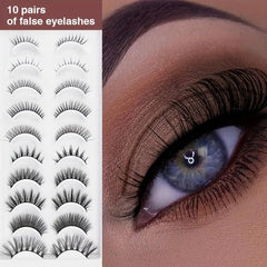 10 Pairs 3D Natural Thick False Eyelashes Daily Makeup