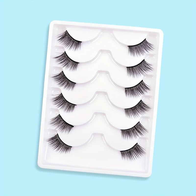 6 Pairs Wispy Natural Look False Eyelashes for Women