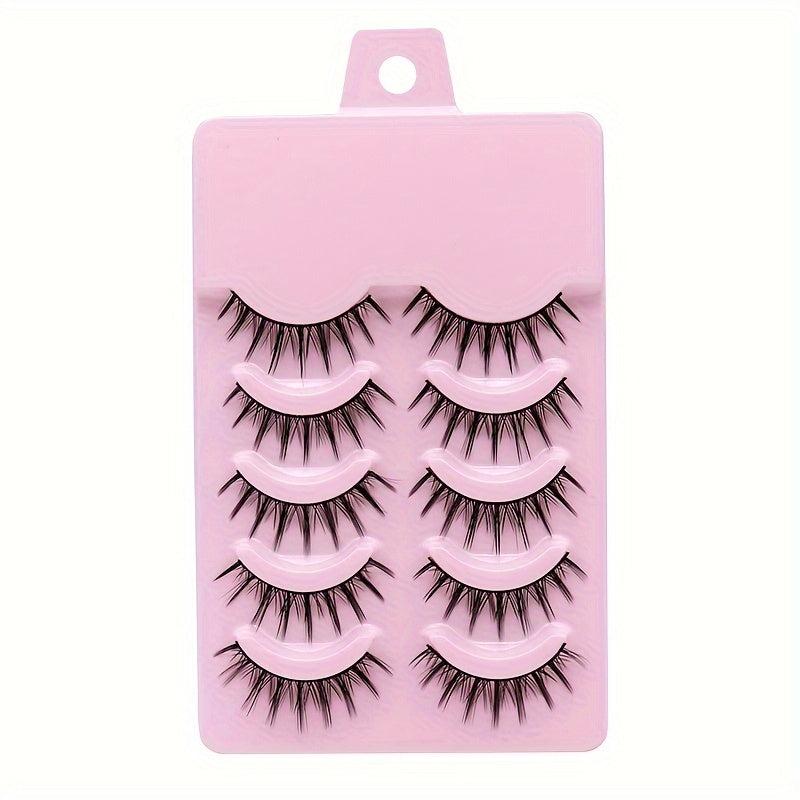 5 Pair Manga Lashes Natural Long Makeup Strip False Eyelashes