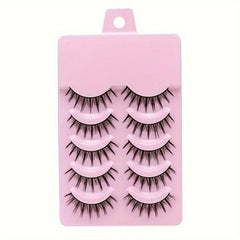 5 Pair Manga Lashes Natural Long Makeup Strip False Eyelashes