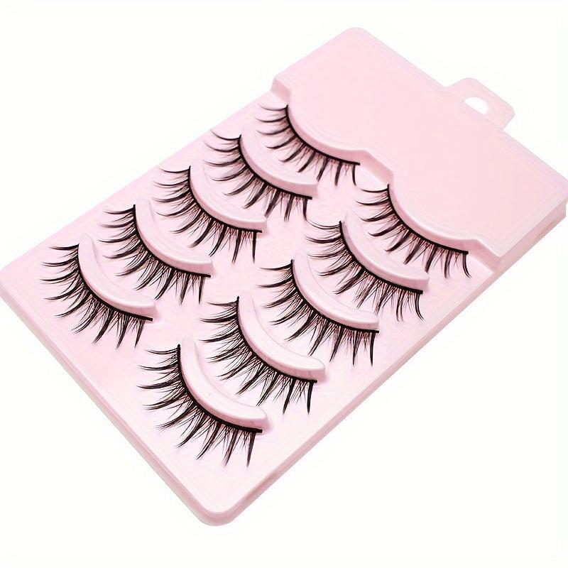 5 Pair Manga Lashes Natural Long Makeup Strip False Eyelashes