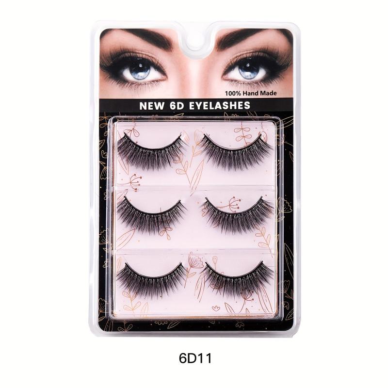 5 Pairs Fluffy Natural Strip 6D Volume False Eyelashes