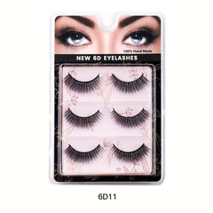5 Pairs Fluffy Natural Strip 6D Volume False Eyelashes