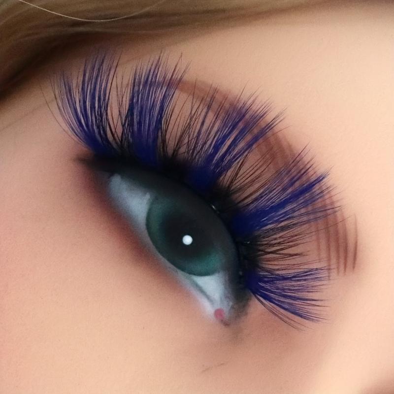 5 Pairs Thick Curling 21mm Colored False Eyelashes