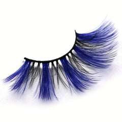 5 Pairs Thick Curling 21mm Colored False Eyelashes