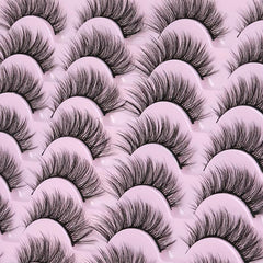 14 Pairs 15mm Faux 3D Mink Cat Eye Lashes