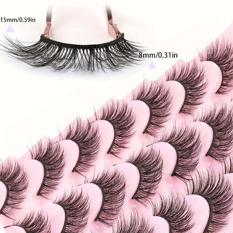 14 Pairs 15mm Faux 3D Mink Cat Eye Lashes