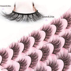 14 Pairs 15mm Faux 3D Mink Cat Eye Lashes