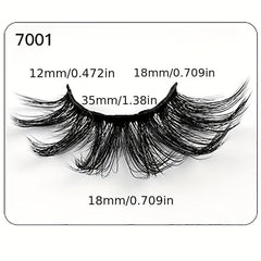 7 Pairs 3D Curly Faux Mink Lashes Fluffy Natural False Eyelashes