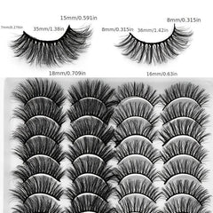 20 Pairs Fluffy Thick Curling False Eyelashes