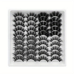 20 Pairs Fluffy Thick Curling False Eyelashes