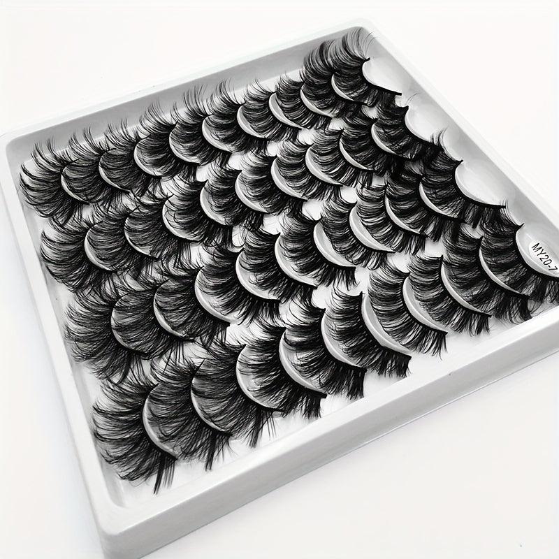 20 Pairs Fluffy Thick Curling False Eyelashes