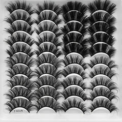 20 Pairs Fluffy Thick Curling False Eyelashes