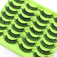 14 Pairs Fluffy Wispy Natural-Look False Eyelashes 3D Volume Extension