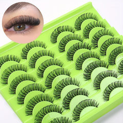 14 Pairs Fluffy Wispy Natural-Look False Eyelashes 3D Volume Extension