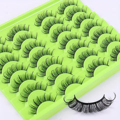 14 Pairs Fluffy Wispy Natural-Look False Eyelashes 3D Volume Extension