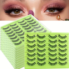 14 Pairs Fluffy Wispy Natural-Look False Eyelashes 3D Volume Extension