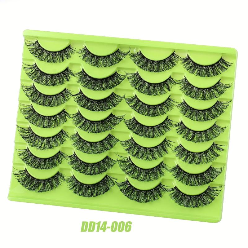 14 Pairs Fluffy Wispy Natural-Look False Eyelashes 3D Volume Extension
