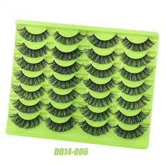 14 Pairs Fluffy Wispy Natural-Look False Eyelashes 3D Volume Extension