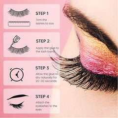 10 Pairs 3D Mink False Eyelashes End Eye Elongated Fluffy Volume Daily Party