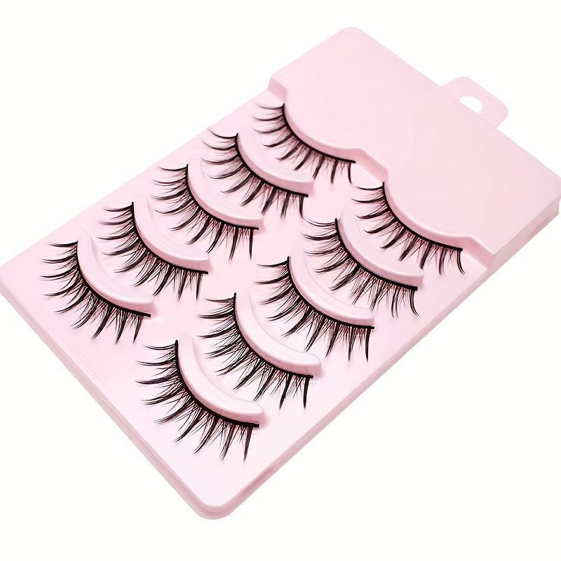 5 Pairs Thick Natural Look Manga Lashes Extension