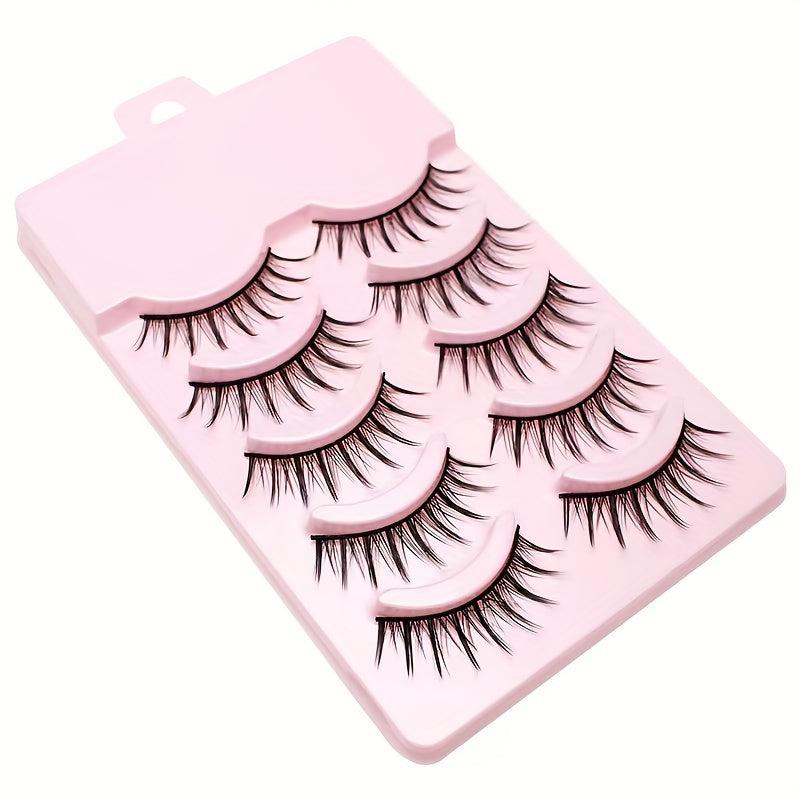 5 Pairs Thick Natural Look Manga Lashes Extension