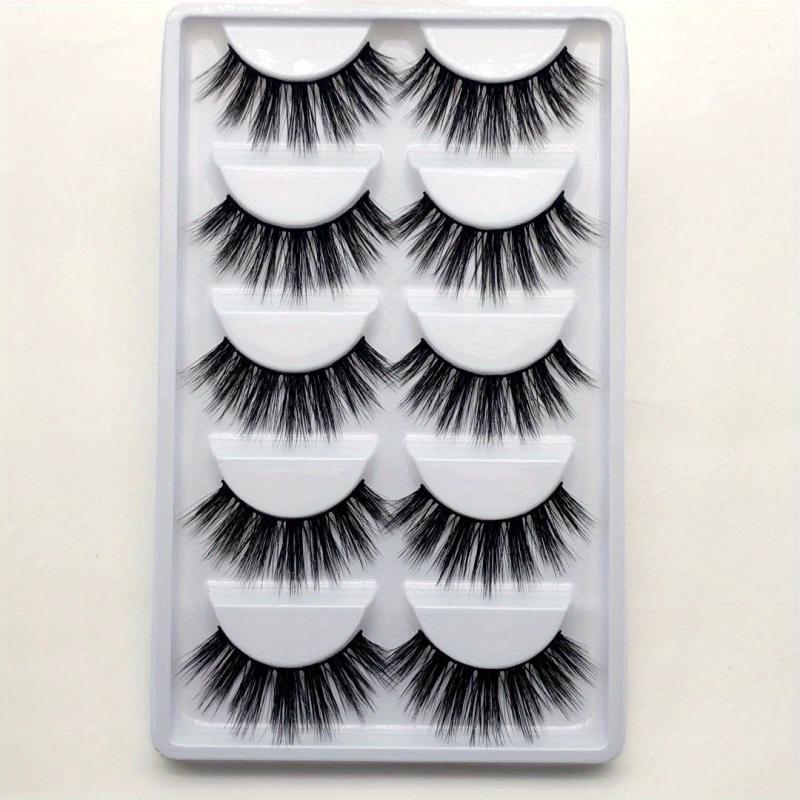 5 Pairs 3D Fluffy False Eyelashes Natural Volume Thick Makeup Lashes