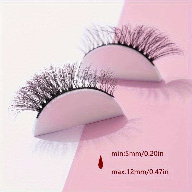 7 Pairs 5D Curly Cat Eyes False Eyelashes 12mm