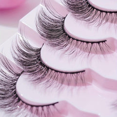 7 Pairs 5D Curly Cat Eyes False Eyelashes 12mm