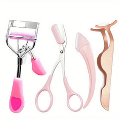 Professional Eyelash & Eyebrow Tool Set - Curler, Tweezers, Scissors, Comb