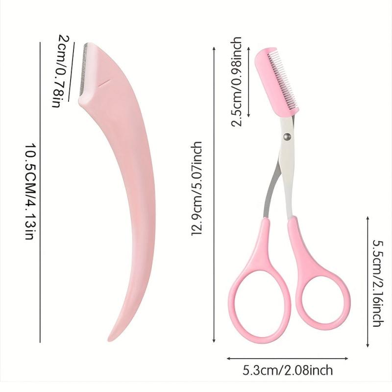 Professional Eyelash & Eyebrow Tool Set - Curler, Tweezers, Scissors, Comb