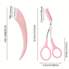 Professional Eyelash & Eyebrow Tool Set - Curler, Tweezers, Scissors, Comb