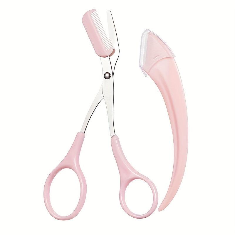 Professional Eyelash & Eyebrow Tool Set - Curler, Tweezers, Scissors, Comb