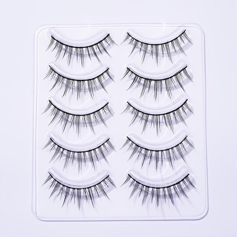 5 Pairs Spiky Manga Lashes for Cosplay 13mm False Eyelashes