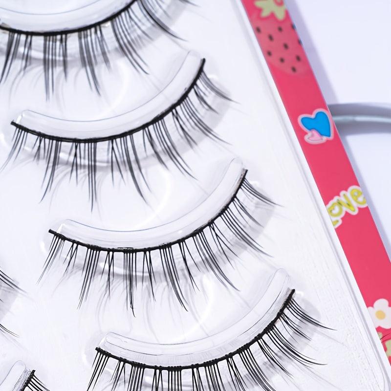 5 Pairs Spiky Manga Lashes for Cosplay 13mm False Eyelashes