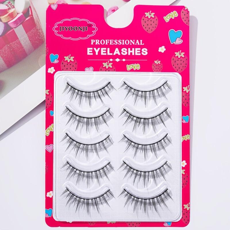 5 Pairs Spiky Manga Lashes for Cosplay 13mm False Eyelashes
