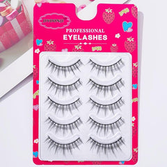 5 Pairs Spiky Manga Lashes for Cosplay 13mm False Eyelashes