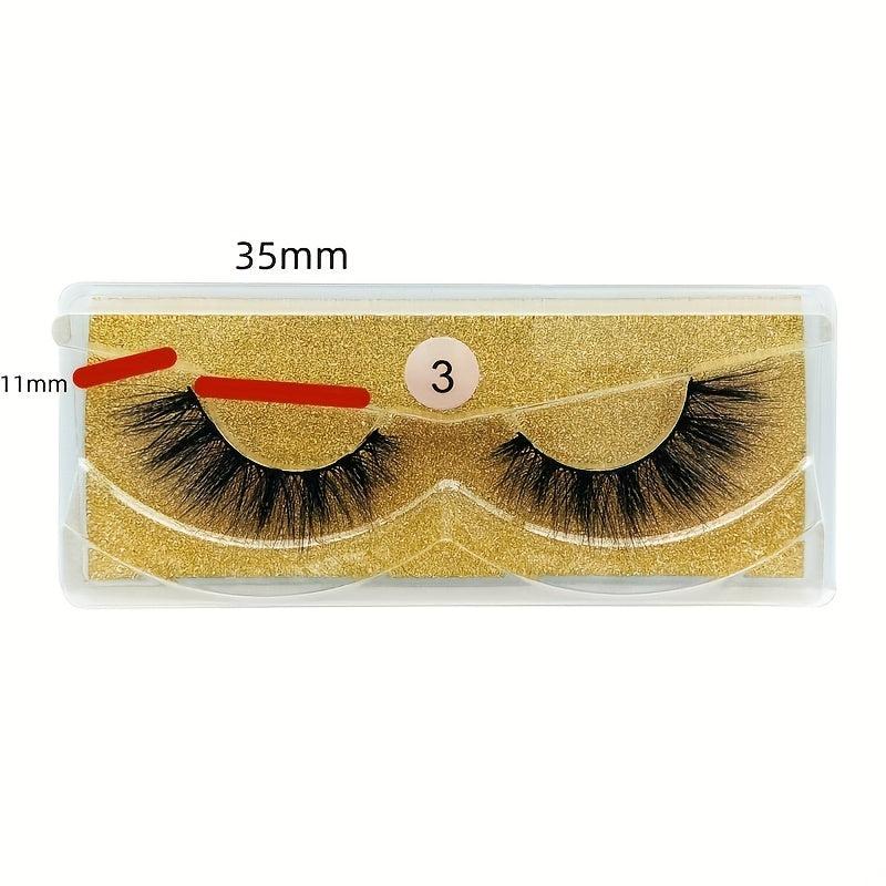 10 Pairs 3D Mink Eyelashes Natural Fluffy Thick False Eyelashes