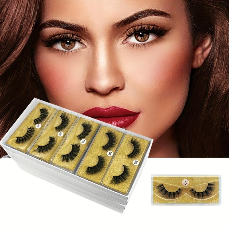 10 Pairs 3D Mink Eyelashes Natural Fluffy Thick False Eyelashes