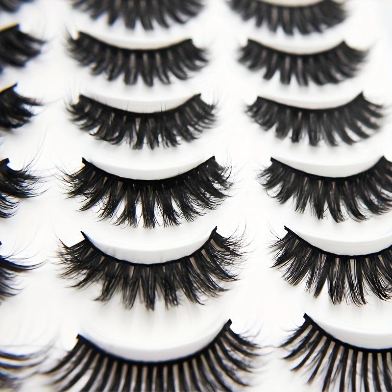20 Pairs 3D Mink Lashes Layer Thick Crisscross Curly False Eyelashes
