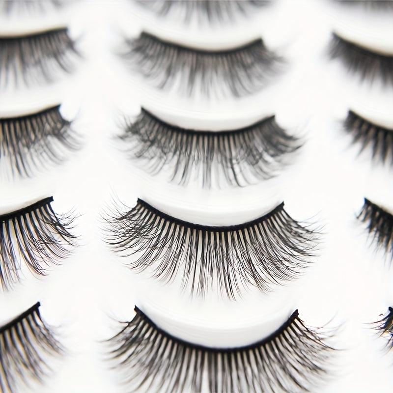 20 Pairs 3D Mink Lashes Layer Thick Crisscross Curly False Eyelashes