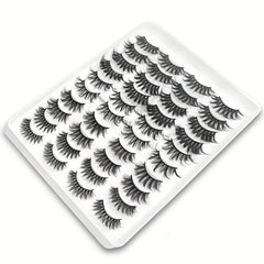 20 Pairs 3D Mink Lashes Layer Thick Crisscross Curly False Eyelashes