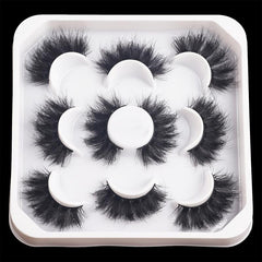 5 Pairs Mink Fluffy False Eyelashes Natural Look Faux Mink Lashes