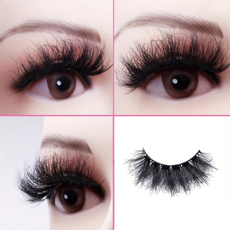 5 Pairs Mink Fluffy False Eyelashes Natural Look Faux Mink Lashes